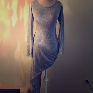 A-symmetrical Heather Grey Bodycon Dress